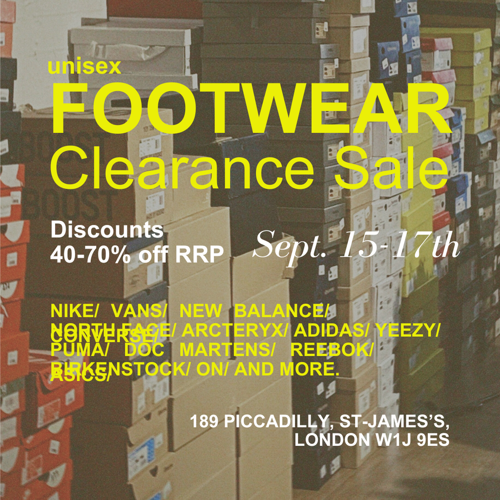 FOOTWEAR & ACCESSORIES CLEARANCE / SAMPLE SALE