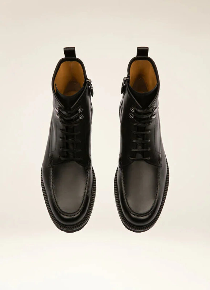 BALLY Nokor/20 leather lace-up boots BLACK
