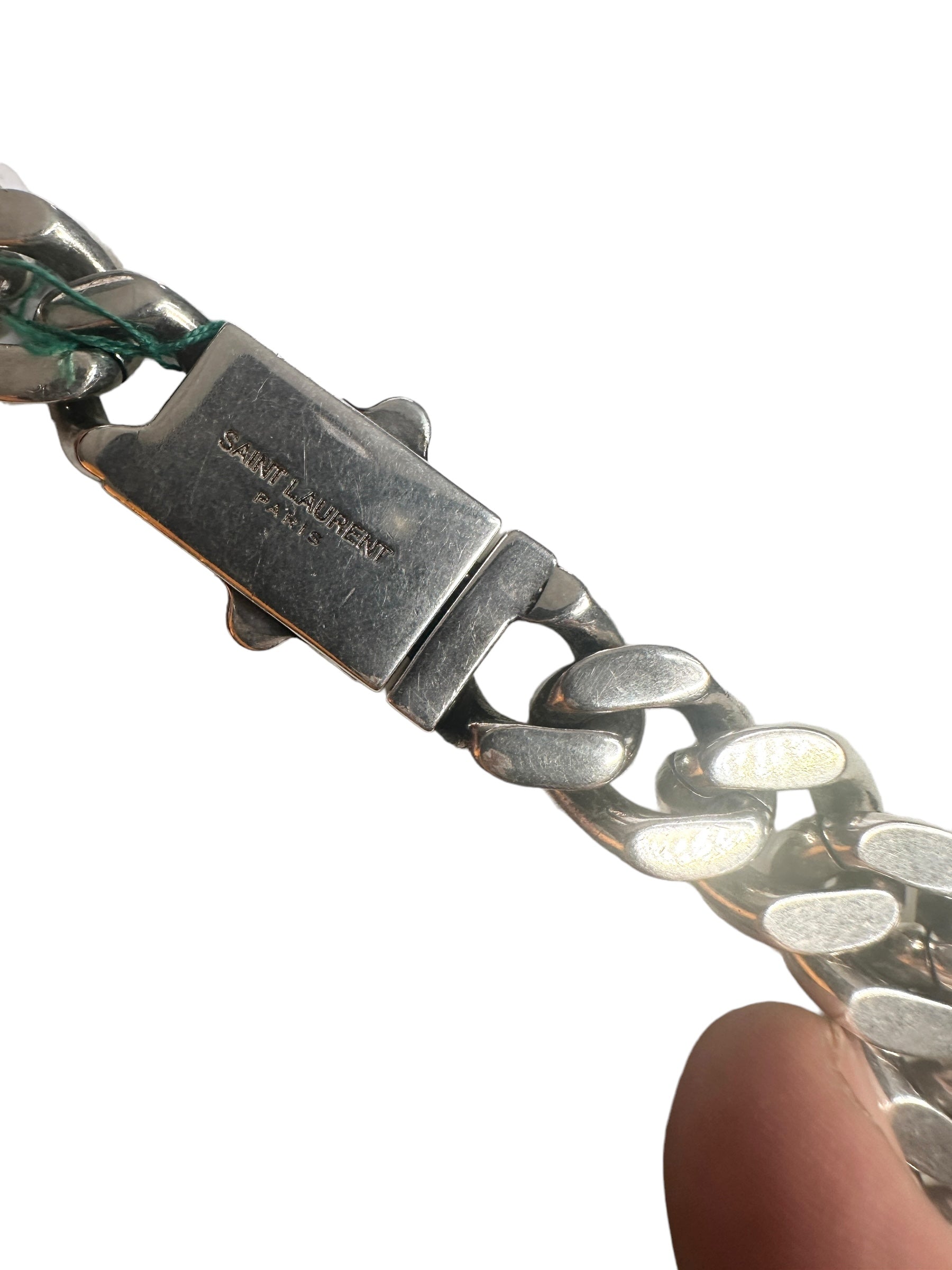 SAINT LAURENT Metal Curb Chain Necklace
