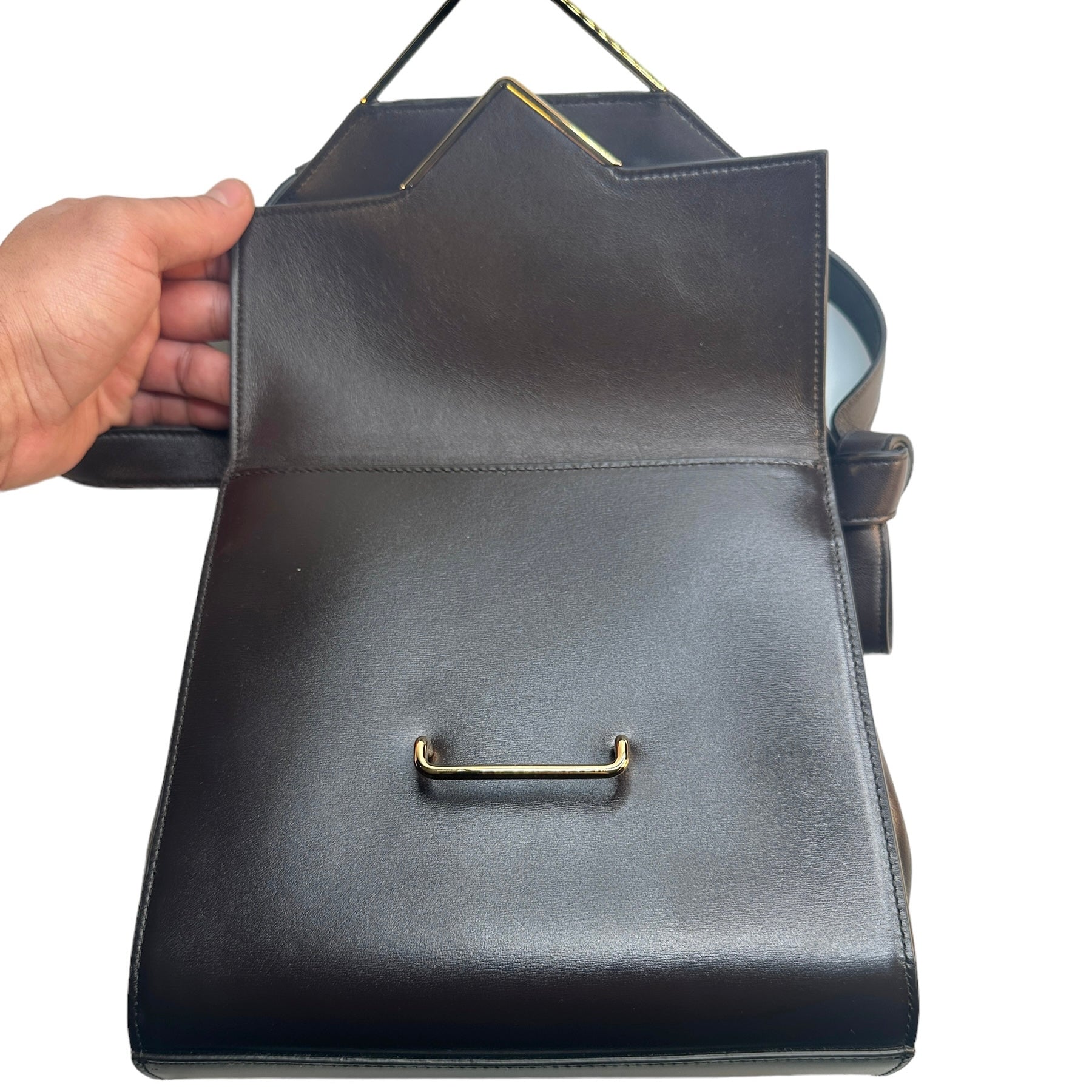 BOTTEGA VENETA The Clip Shoulder Bag / Brown