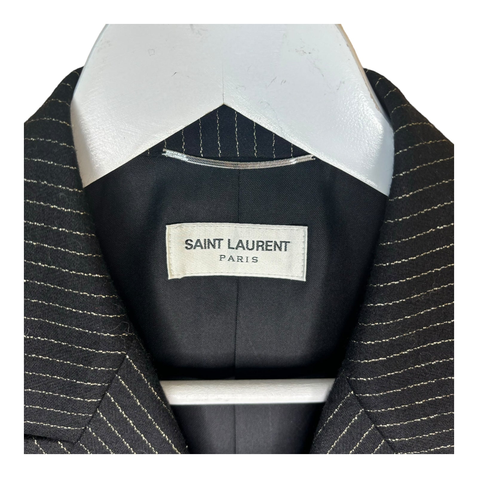 Saint Laurent Gold Pinstripe Blazer