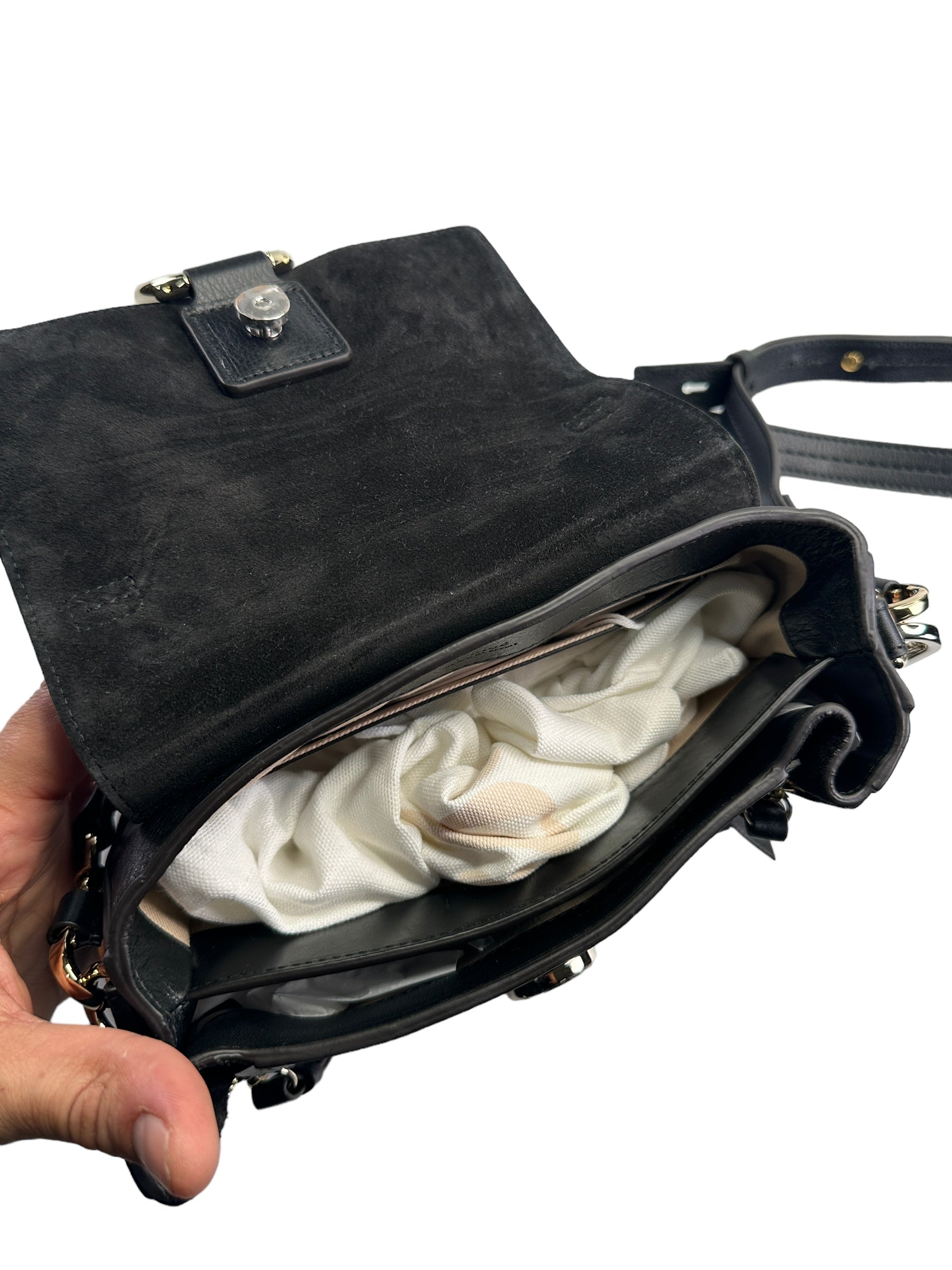 CHLOE Fayday Medium Leather Shoulder Bag / Black