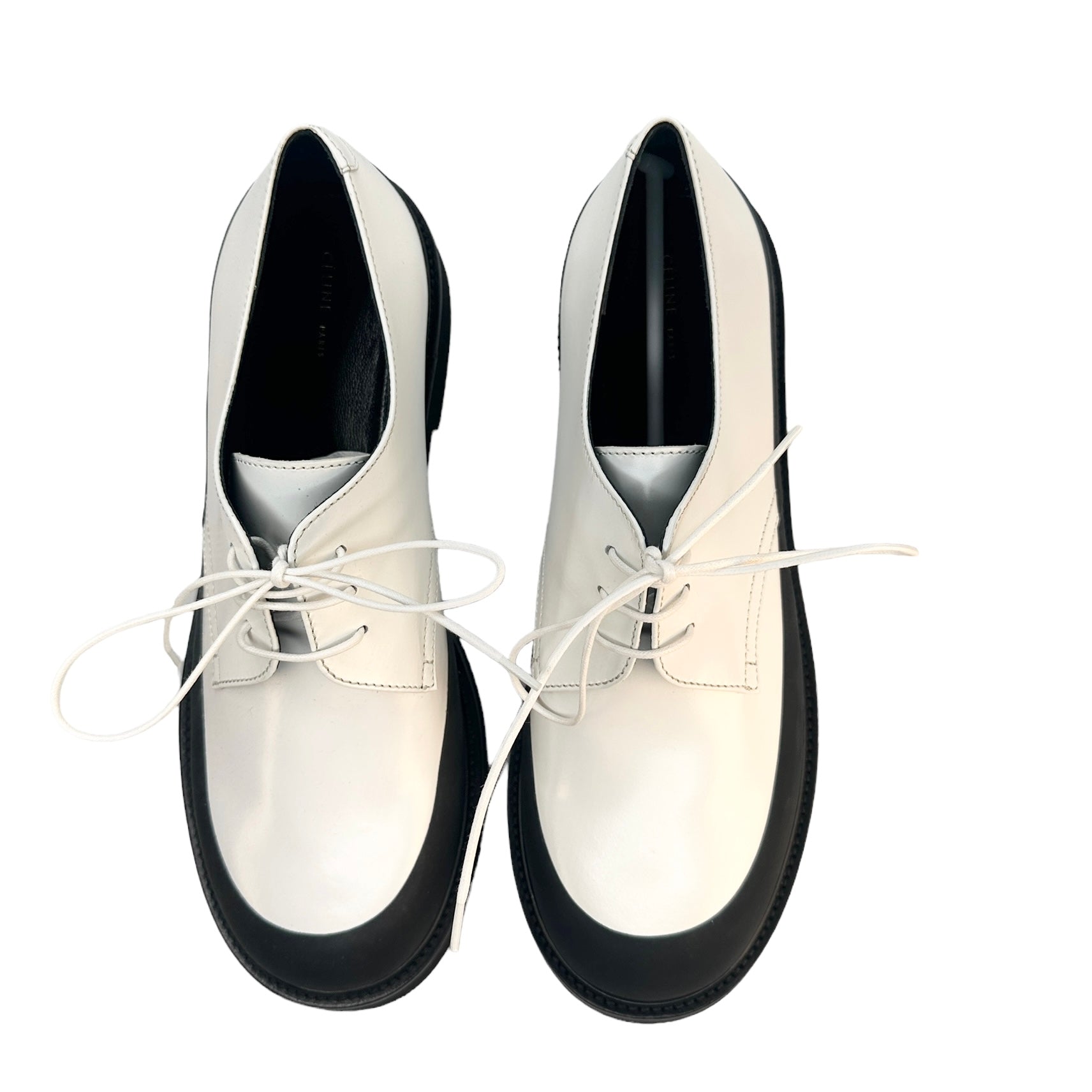 Celine Patent Leather White/Black Shoes