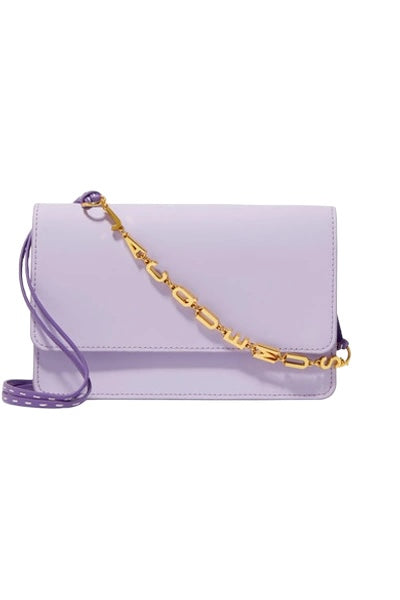 JACQUEMUS Le Sac Riviera Leather Shoulder Bag In Purple