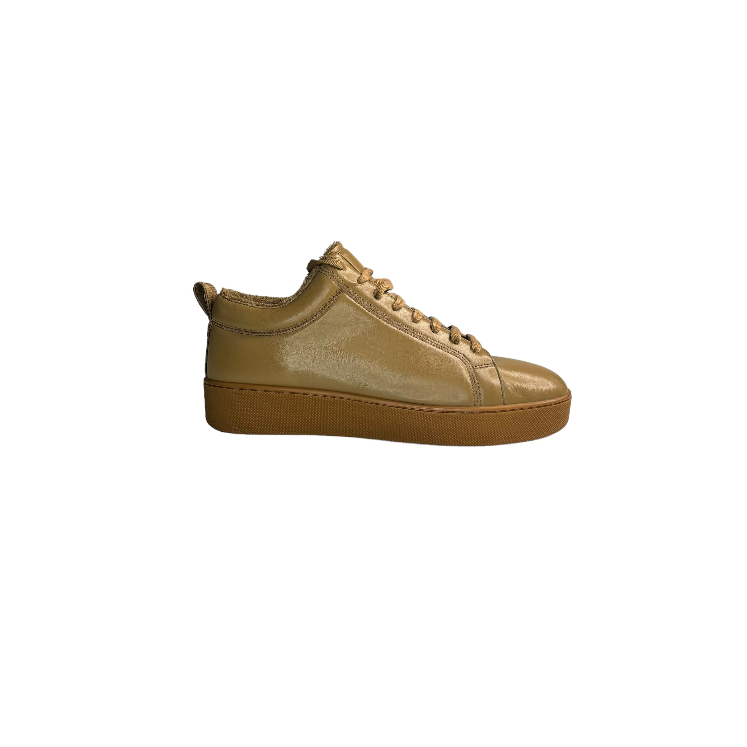 BOTTEGA VENETA Terry Lined Leather Sneaker / Brown