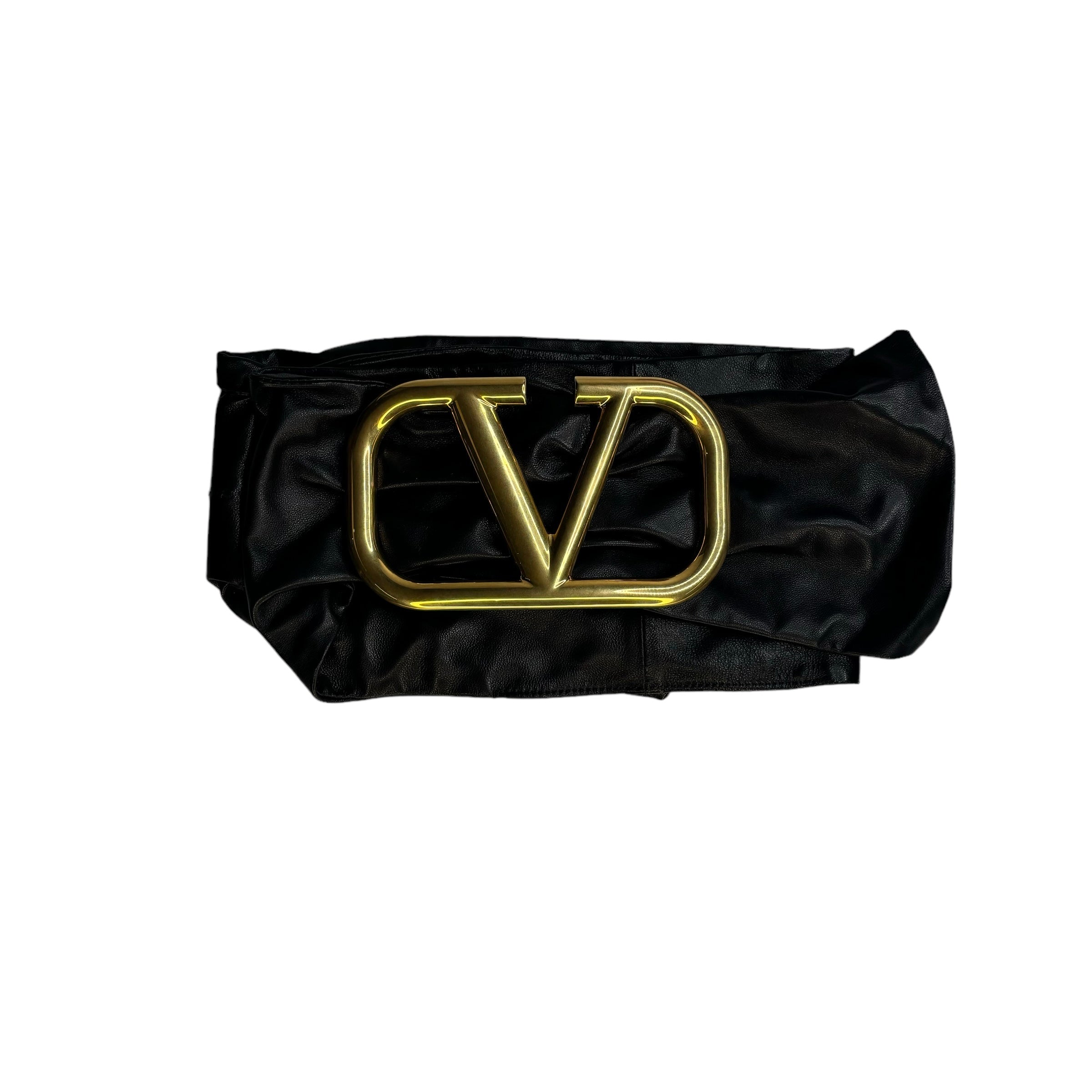 VALENTINO GARAVANI Supreme VLOGO Soft Leather Waist Belt / Black