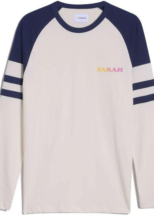 Farah Cabo long sleeve t-shirt in Cream