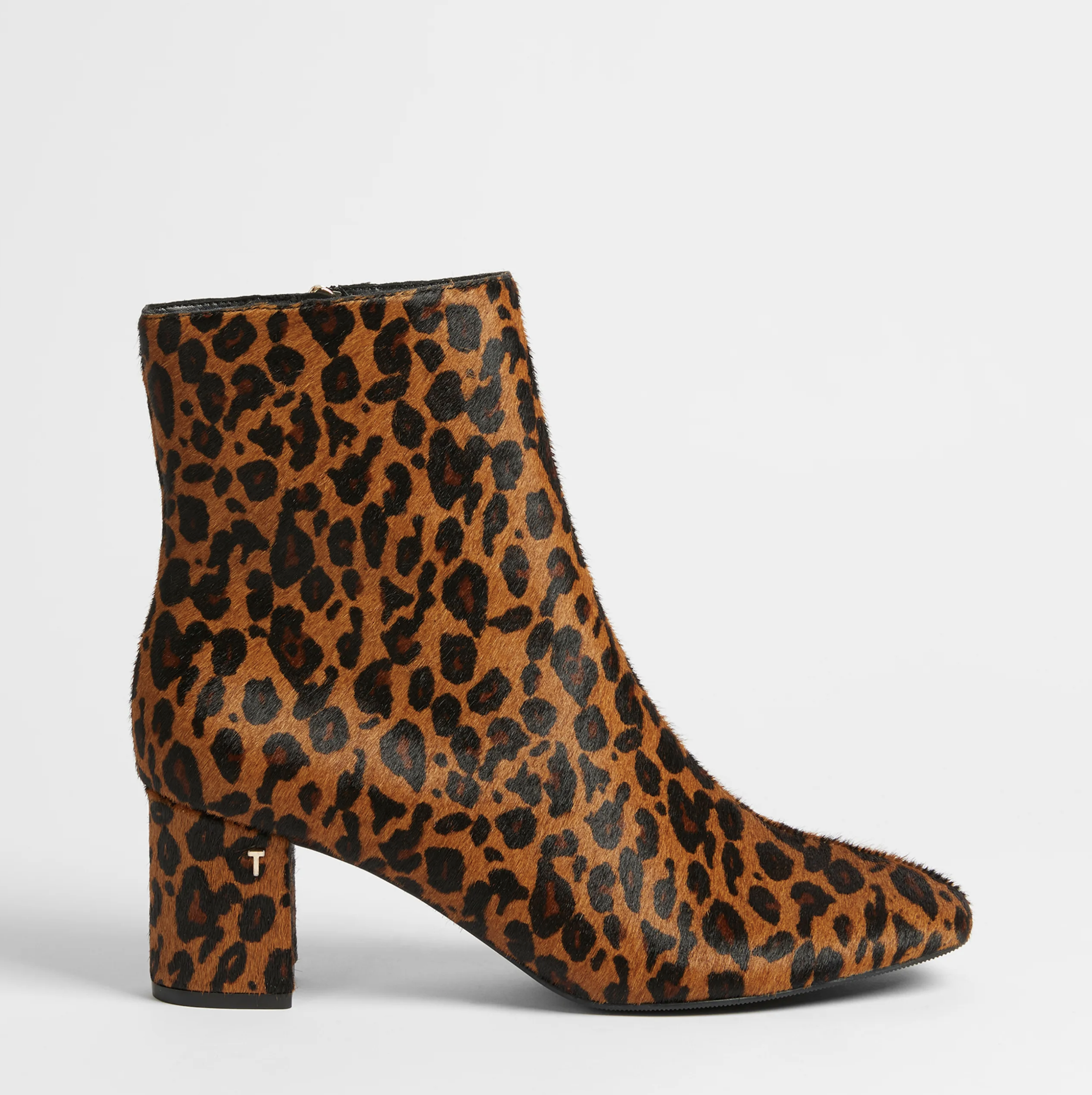 Ted Baker Niomey Leopard Faux Fur Ankle Boots  Brown