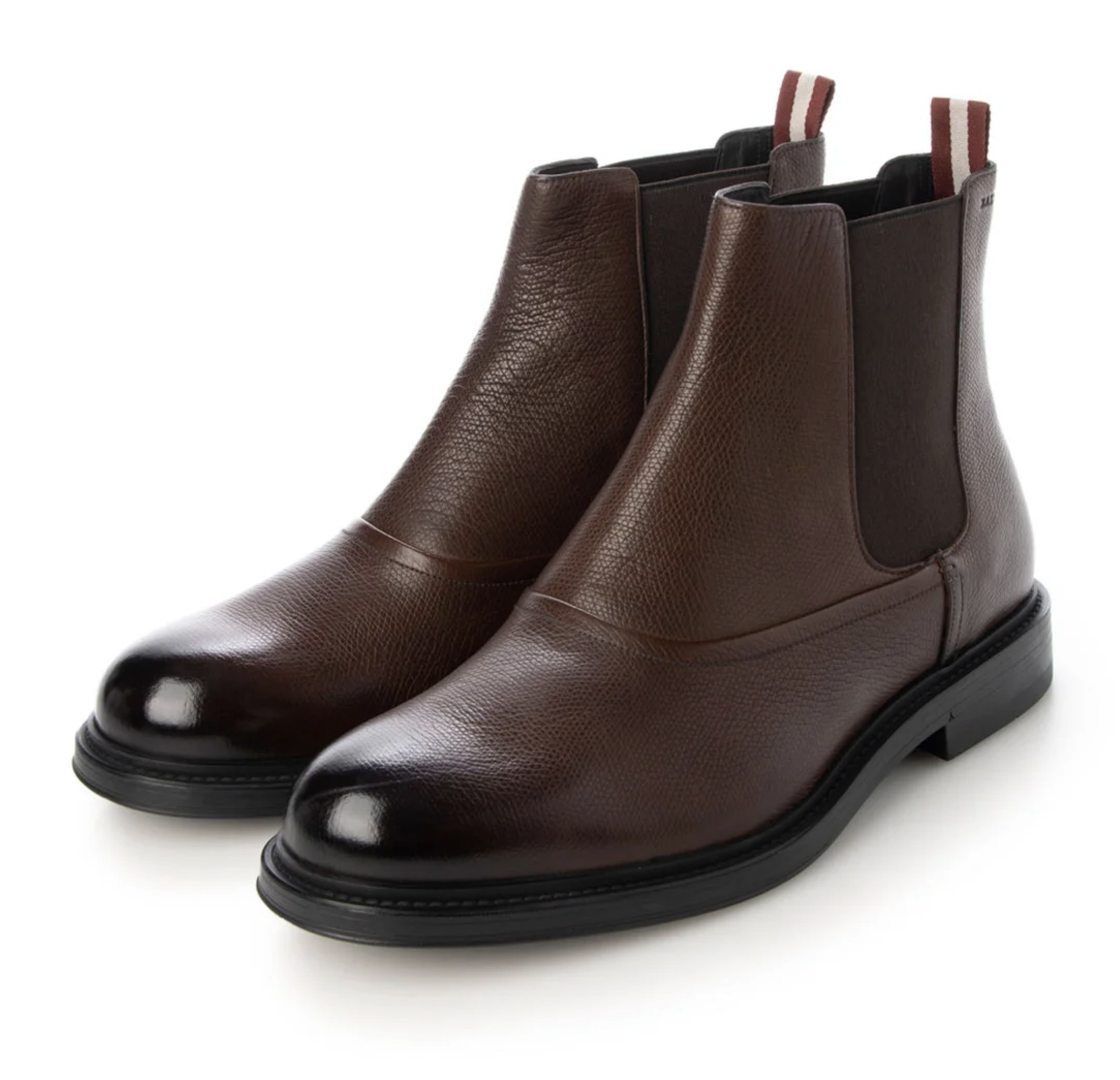 BALLY Nikora Leather Chelsea Boots In Brown