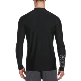 Nike Swim Men's Beach Liquid Logo Long Sleeve Full Zip Up Rash Guard