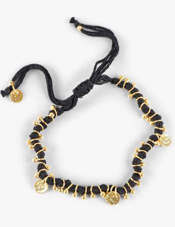 Hush Friendship Bracelet/ Anklet- Black/ Gold