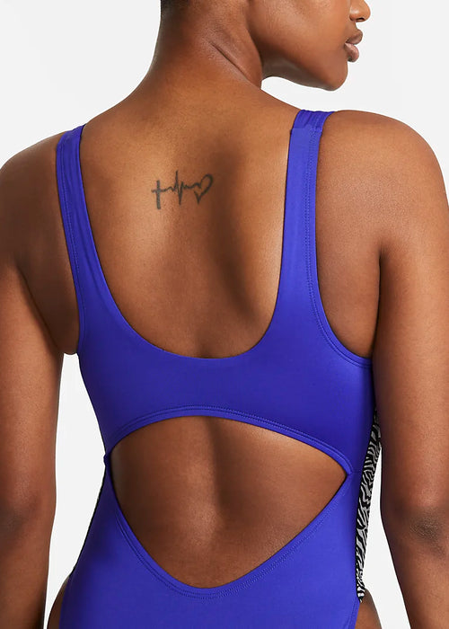Nike Wild Women Cut-out One Piece Swimsuit Blue